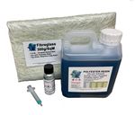Fibreglass Repair kit 1kg Resin 10 sqft  Matting  Hardener Boat Roof Car VALUE