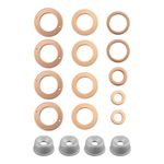 Injector Seal Kit with Heat Shield For Kubota 4 Cylinder 19077-53650 15841-53622