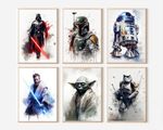 Prints Children's Bedroom Wall Art Posters 6 Set Star Wars Baby Nursery Prints