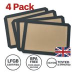 4 PACK  Silicone Baking Mat Non Stick Reusable Oven Sheet LFGB BPA Free