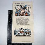 Poetry Bookshop Rhyme Sheet No 8 For The Baptist W Drummond Illus C Winzer 1920s