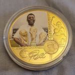 Pele Gold Coin 3 time World Cup Winner Brazil Signed USA 2026 Legend Santos Old