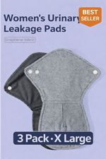 Reusable Incontinence Pads Women (3 Pack)  Heavy flow 31cm x 23cm