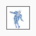 David Bowie - Scary Monsters Clown Print - Ashes To Ashes - 1980 - Official