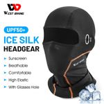 WEST BIKING Ice Silk Headgear Helmet Liner Motorcycle Full Face Mask UV400 Hat