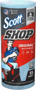 Scott Shop Original Heavy Duty Blue Towels 1 Roll x 55 Disposable Towels