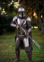 Mandalorian Beskar Armor Costume Full Body Sci Fi Cosplay Suit Men Coat Only