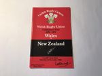 Wales v New Zealand  1980 Rugby Union programme