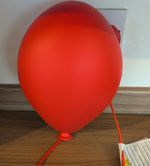 IKEA Dromminge Red Balloon Shaped Bedside Wall Lamp Light Bedroom Nursery 30cm