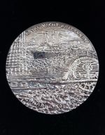 Solid Silver Commemorative Medallion 150 Anniversary Cunard Ships Rare LE 29/100