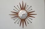 Sunburst / Starburst Wall Clock Mid-Century sputnik vintage