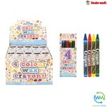 4 Pack COLOUR CRAYONS Wax NON TOXIC Colouring KIDS Party Bag FAVOURS Children