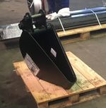 4" to 12" taper tile drain bucket 1 to 1.9 ton excavators Hitachi/JCB c/w pins