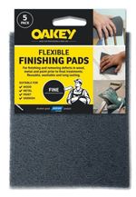 5x Oakey Flexible Finishing Pads Fine Abrasive Wet Dry Wood Metal Paint Varnish