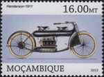 1911 HENDERSON Prototype Motorcycle Motorbike Stamp (2013 Mozambique)