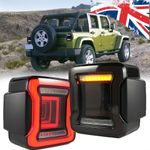  LED Sequential Turn Signal Tail Lights black For Jeep Wrangler JK JKU 2008-2017