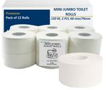 Quality Mini Jumbo Toilet Tissue Rolls 150 M 2 PLY 2,3 Core White Soft Paper
