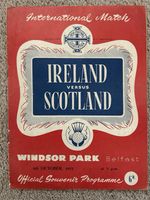 Northern Ireland vs Scotland Match Programme 1955 Signed By Peter McParland