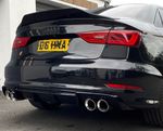 3.8" Exhaust Tips for Audi S3 8V - Push Fit - No Cutting - Black & Silver!