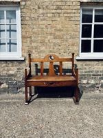 Arts & Crafts Glasgow School Oak Hall Seat, Attributed Wylie & Lochhead, c.1910