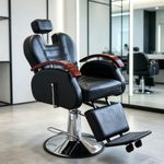 Hydraulic Barber Chair Reclining Professional Salon Equipment Heavy-Duty Base UK
