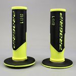 Pro Grip Progrip 801 Grips Flo Yellow Black Motocross Half Waffle Soft Density