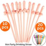 Willy Straws hen night party Drinking Reusable Straw hen party Accessory 10 - 30