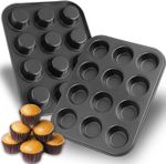 12 CUPS MUFFIN CAKE PAN BAKING TRAY DEEP TIN FAIRY CUPCAKE NON STICK BAKEWARE