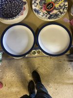 DENBY - Imperial Blue - Dinner Plates X2.Brand New.Hand Picked Seconds.