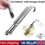 Stainless Steel Fine Mesh Tea Infuser Cup with Storage Stand for Loose Leaf Tea