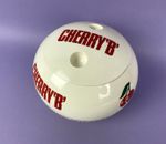True Vintage Cherry 'B' Advertising Round Plastic Ice Bucket Retro 60s 70s Bar