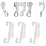 Curtain Rail Track Gliders White Plastic Sliding Hooks Pack of  25/35/50/80/100
