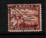 Malta 1904-14 KEVII SG45w 0.25d deep brown Used Crown to left of CA
