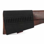 TOURBON Hunting Rifle Buttstock Cover Black Elastic Ammo Sleeve for .22 LR Black