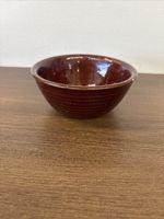 Vintage Monmouth Small Brown Beehive Style 5” Stoneware Bowl