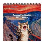 2027 Screaming Cat Calendar Coil Binding World Famous Painting Wall Planner