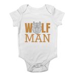 Wolf Man Baby Grow Vest Wild Animal Wolves Werewolf Bodysuit Boys Girls Gift