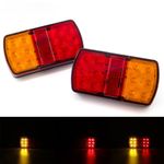 2x LED Rear Tail Stop Light Indicator Lamp Truck Trailer Lorry Van Caravan 12V