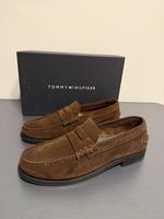 Tommy Hilfiger Men Classic Suede Leather Loafers Brown UK10, EU44