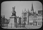 Magic Lantern Slide STATUE OF MARIE-CHRISTINE DE LALAIGN TOURNAI C1890 BELGIUM