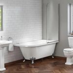 Cambridge Traditional 1685 Freestanding Shower Bath RH with Ball & Claw Feet