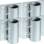 Stationary Dock Side Leg Pipe Holder, Heavy Duty Bracket with 7/16" Hole
