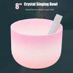8 Frosted Quartz Crystal Singing Bowl Meditation Therapy Sound Healing Bowl 