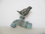 Vintage Brass Tap Garden Sink Stables Basin Tank Old Keg Bird