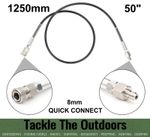 PCP Air Fill Hose 50" Filling Whip 300bar 8mm Quick Connect Charging Extension