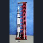 1/144 US NASA Saturn V Rocket Launch Umbilical Tower LUT Model Finished Painted