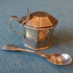 Joseph &Albert Savory Octagonal pot with Savory spoon. London 1844 spoon