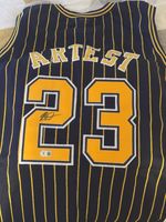 Ron Artest Metta World Peace Signed Indiana Jersey Becketts Verification
