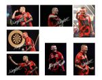 Nathan Aspinall Set Of 7 Darts Autograph Signed 6x4 PHOTOS Pre Print Gift
