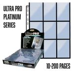 Ultra Pro Platinum A4 Trading Card 9-Pocket Pages/Sleeves 10 - 100 Yugioh, MTG